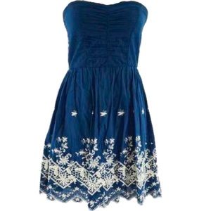 Speechless Blue White Embroidered Mini Dress 3